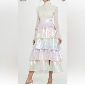 OLIVIA RUBIN Tilly skirt pastel ombré metallic